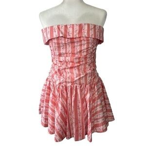 Floral Strapless Mini Dress